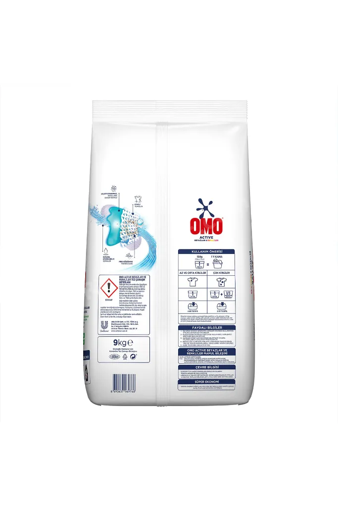 Active Beyazlar & Renkliler Toz Deterjanı 9 Kg