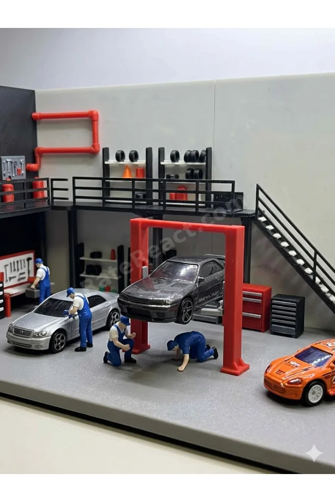 Arabalar için Minyatür Lift, Aksesuar, Platform 5,6 cm 1:64 Ölçek Maket