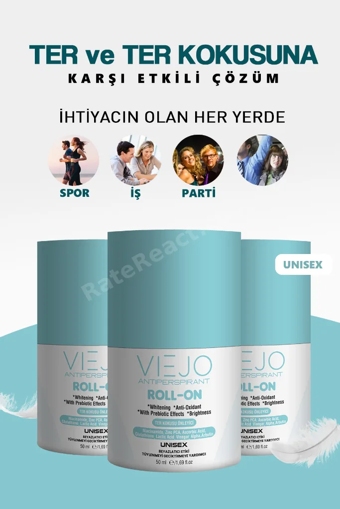 Koltuk Altı, El, Ayak Terleme Antiperspirant Beyazlatıcı Etkili Unisex Roll-on 50 ml