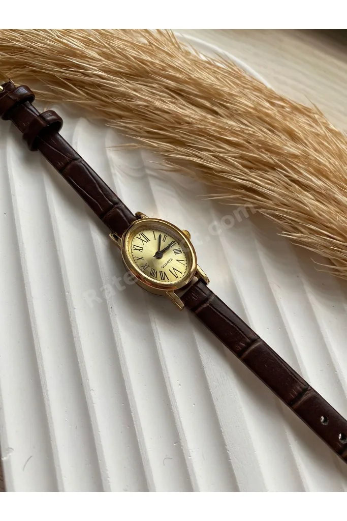 Öztel Vintage Minimalist Deri Kordon Vintage Kadın Kol Saati