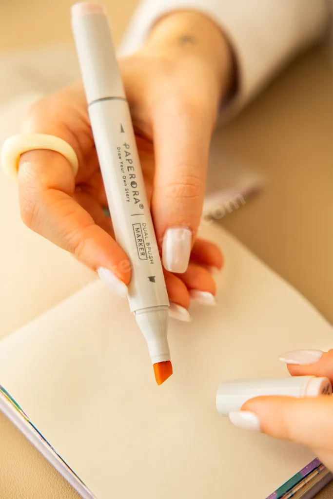 48’li Çift Uçlu Alkol Bazlı Marker Kalem Seti – Brush + Chisel