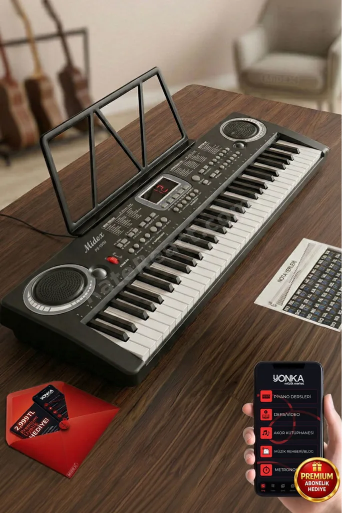Ps-1500bk Başlangıç Için&nbsp;61 Tuşlu Org Notalık Adaptör Öğrenim Metodu (100 SES 100 RİTİM)