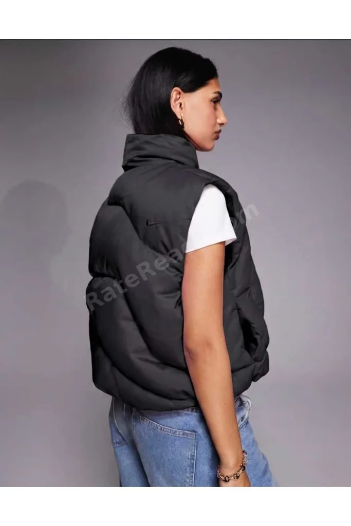 Kaz Tüyü Swoosh Series Oversized Down Vest Bol Kalıp Kadın Yelek /Blue Sportswear