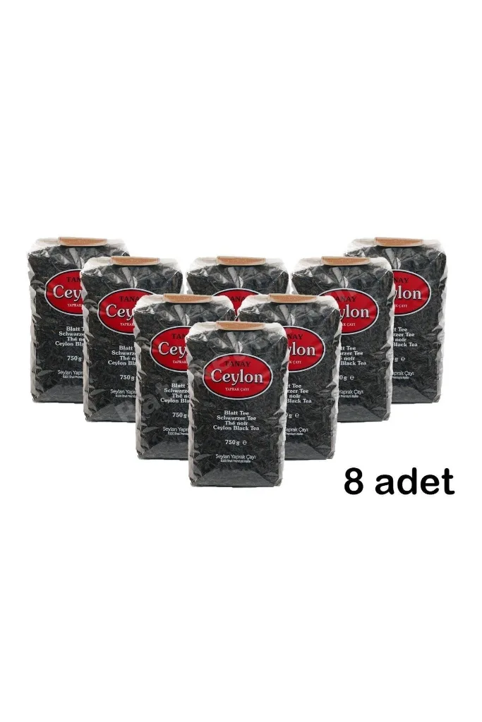 Ceylon Ithal Sri Lanka Siyah Yaprak Seylan Çayı Kaçak Çay 750 gr X 8 Adet (6.000 GR)