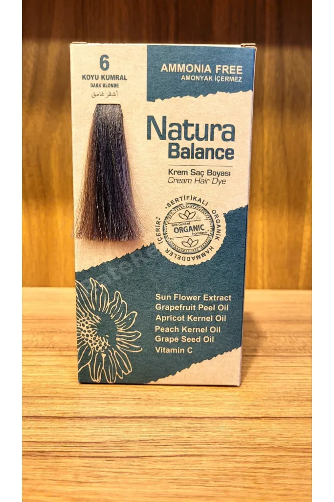 Natura Balance Kalıcı Krem Saç Boyası – Amonyaksız Formül – KÜLLÜ KOYU KUMRAL – Bitkisel içerikli