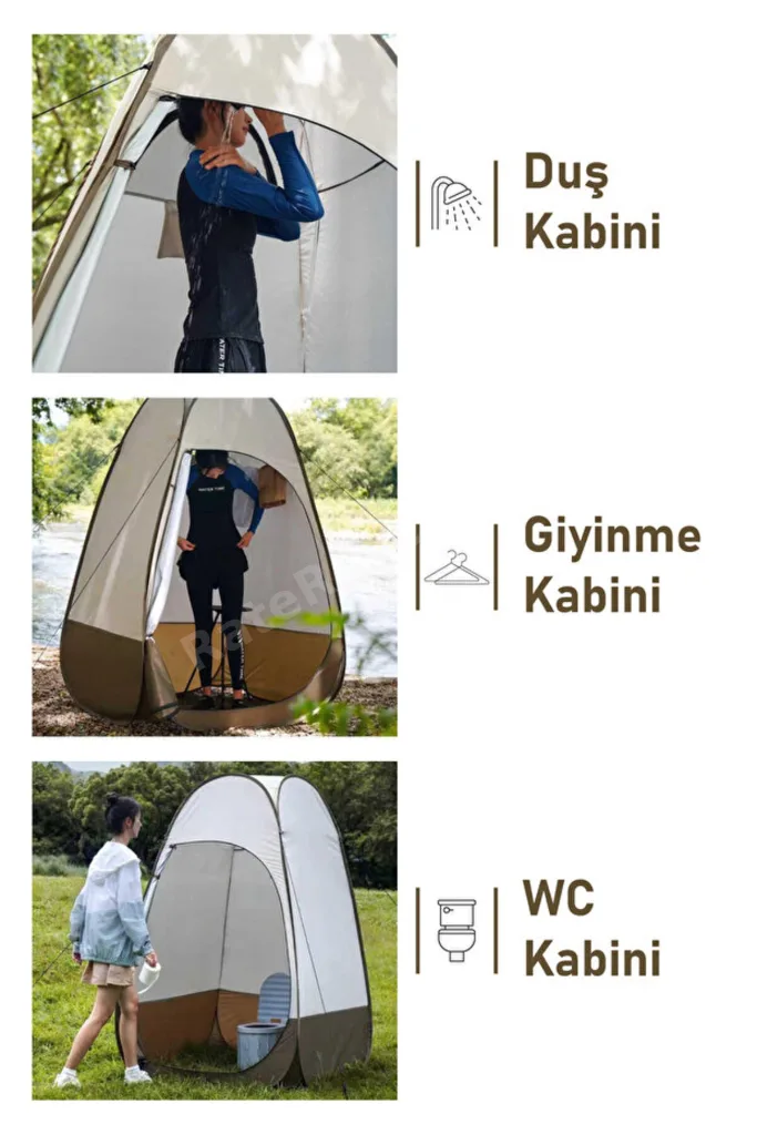 Otomatik Kamp Çadırı -kabin Çadır - Duş / Giyinme / Kamp Tuvalet Çadırı 115x115x190