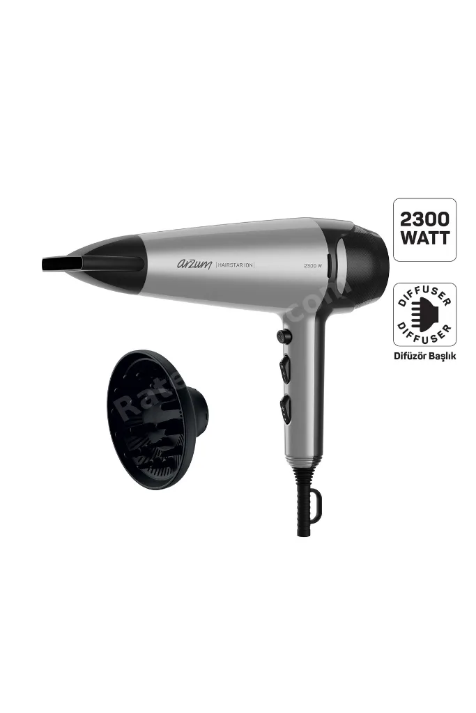 Hairstar Ion Difüzörlü Saç Kurutma Makinesi 2300W Gri - AR5119