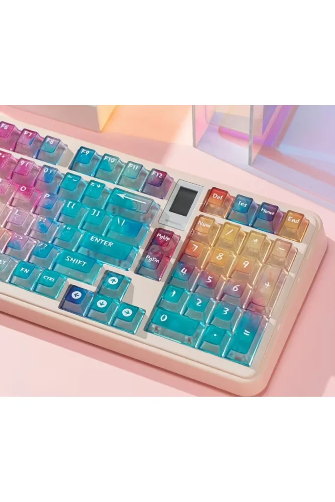 Nebula bulutu Keycaps Renkli Sisli Mekanik RGB Klavye Tuş Takımı