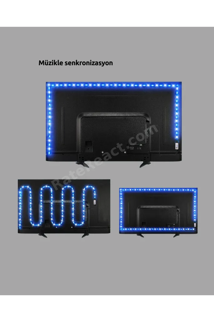 TrendyPazarSell Kendinden Yapışkanlı LED Şerit Televizyon Aydınlatması 2mt 1190575