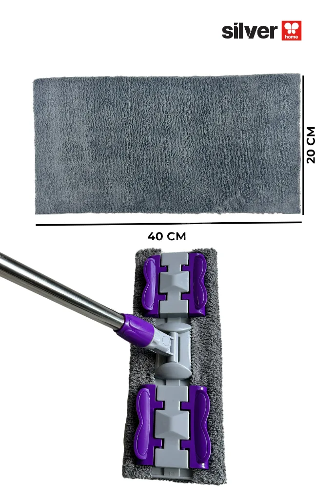 5'li Mandallı Mop Uyumlu Mikrofiber Yedek Mop Bezi Yıkanabilir Parke Fayans Laminat İçin