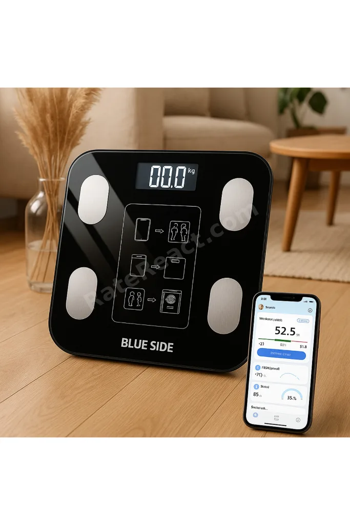 DİJİTAL Baskül Yağ Kütle Kas Vücut Kitle Endeksi Ölçer Bluetooth Özellikli Sporcular Ev Tipi Tartı
