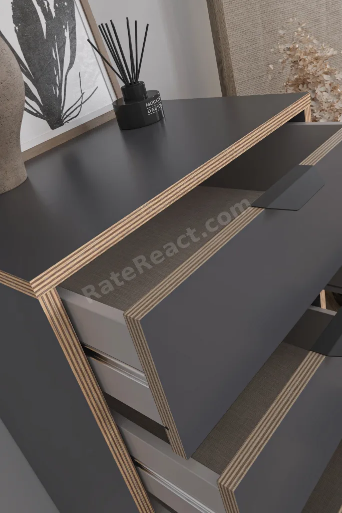 Arden 5 Çekmeceli Şifonyer/Çamaşırlık 50x105x40 cm Antrasit – Modern Tasarım
