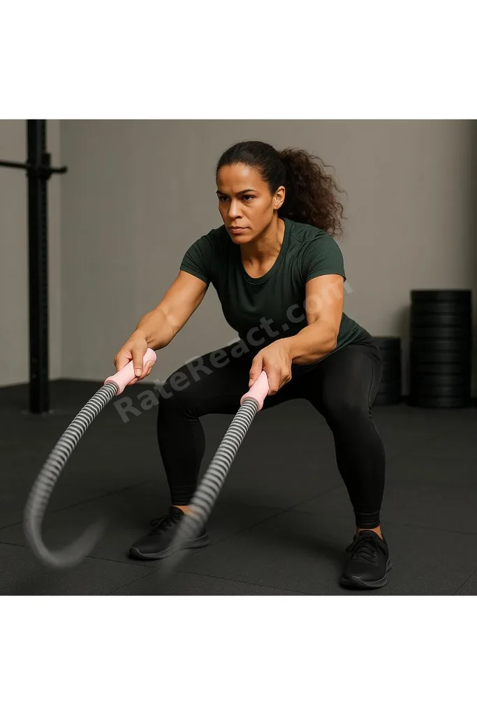 Cordless Battle Rope Fitness Çubuğu – Titreşimli Dalga Mekanizması – Kol, Omuz, Core Antrenmanı
