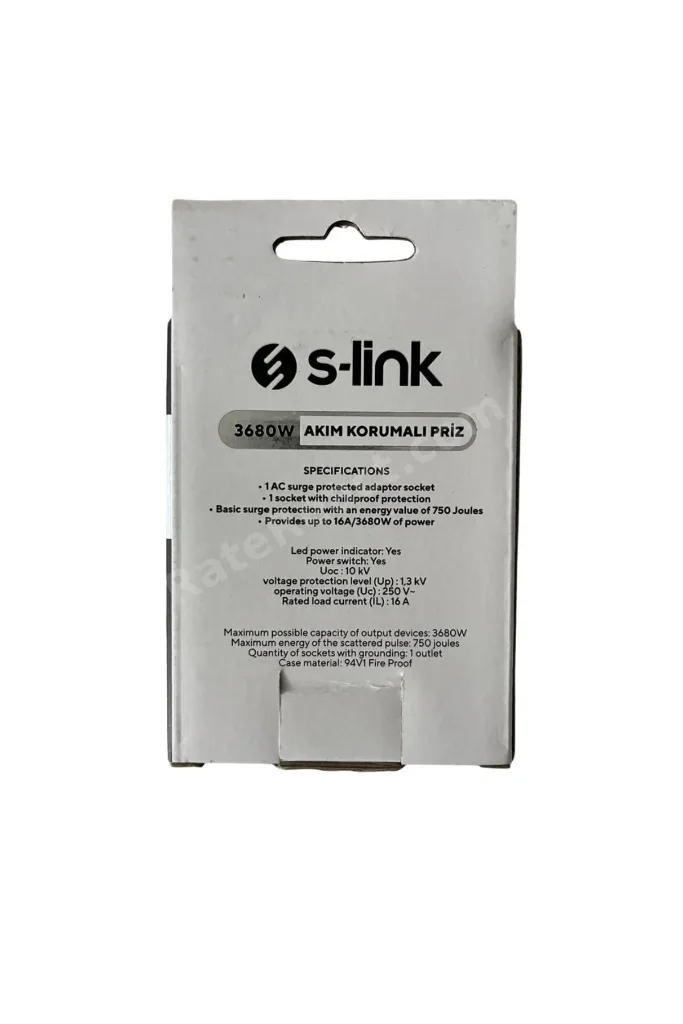 YÜKSEK AKIM KORUMALI 3680W 250V/16 A 750 JOULE ŞOK ÇOCUK KORUMALI PİRİZ