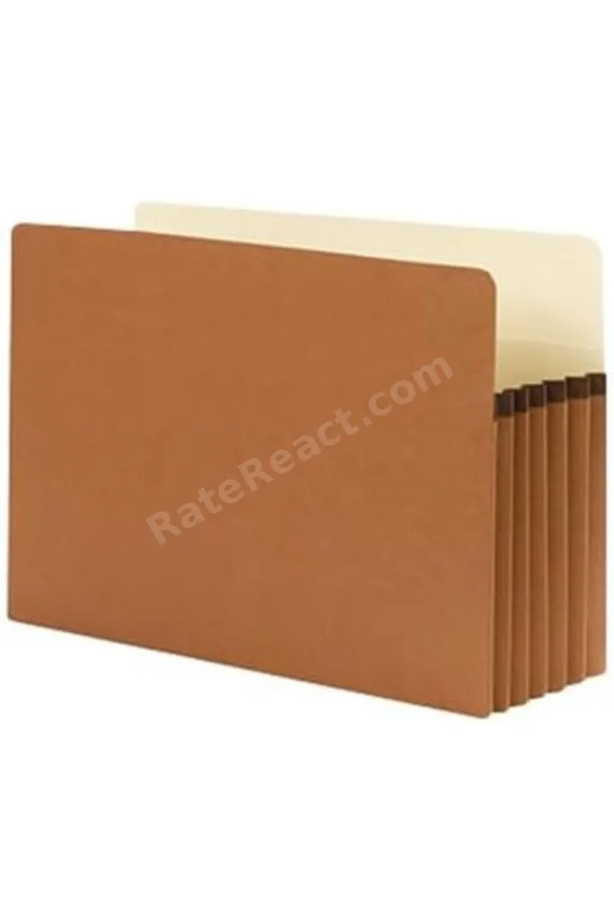 100 geri dönüştürülmüş dosya çanta, düz kesimli Tab, 5 – 1/10,2 cm Expansion, Legal Boyut, Redrope,