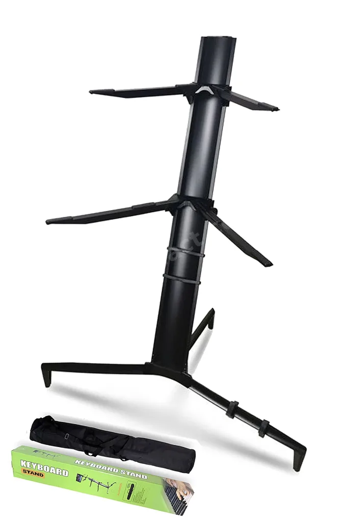 KS-20BK Black Profesyonel Ultimate Org Standı Sehpası Çift Katlı Çantalı