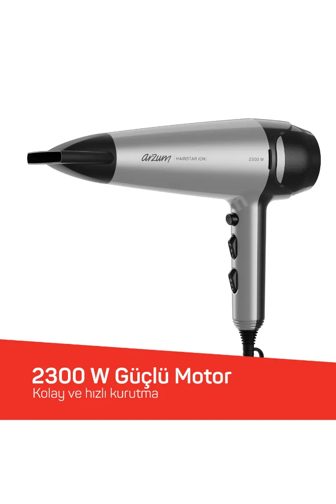 Hairstar Ion Difüzörlü Saç Kurutma Makinesi 2300W Gri - AR5119