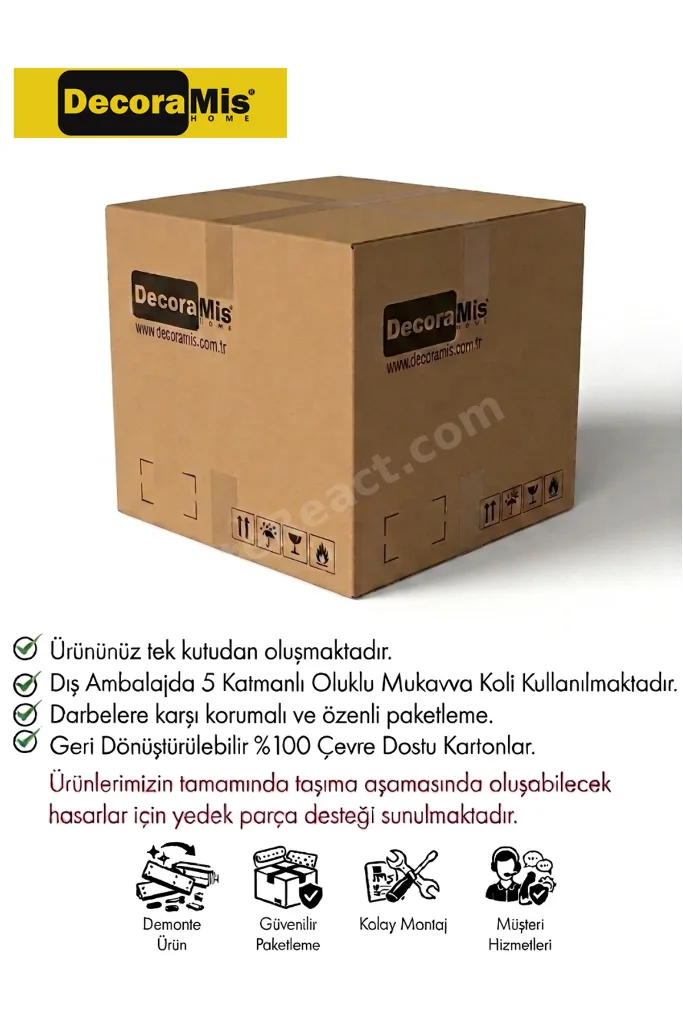 Torino Zigon Sehpa Traverten Mdf (Komple Krem - Gold) - Zigon Sehpa 3'lü
