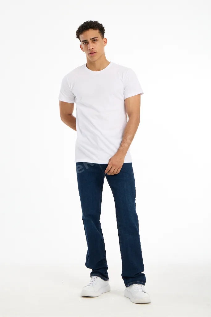 SNÖFLINGA YÜKSEK İSVEÇ KALİTESİ Regular Kesim %100 Pamuk Beyaz Bisiklet Yaka Premium Tişört/T-Shirt
