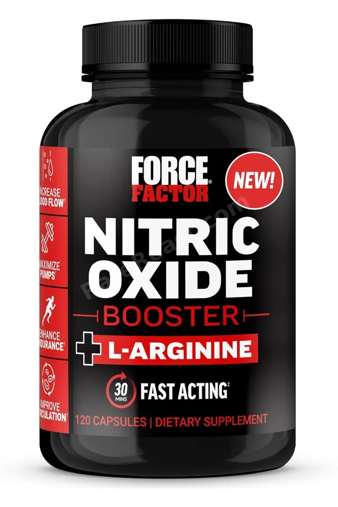 Nitric Oxide Booster Fast-Acting L-Arginine Citrulline Maximize Muscle Pumps 120 Caps