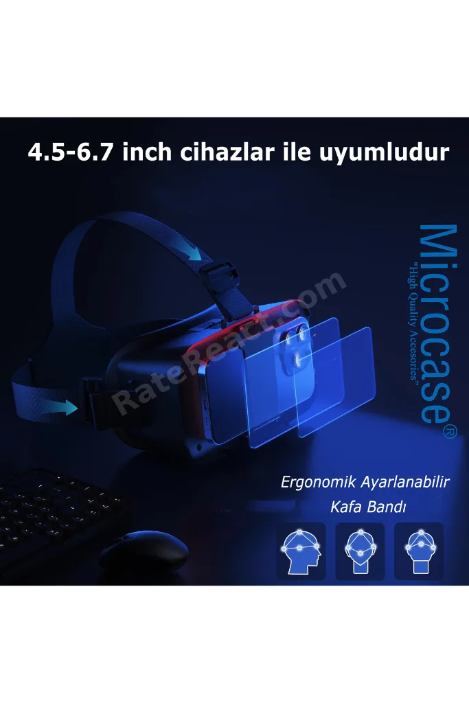 VRPARK V6 3D Sanal Gerçeklik Gözlüğü + VR Kablosuz Bluetooth Kumanda-AL4748