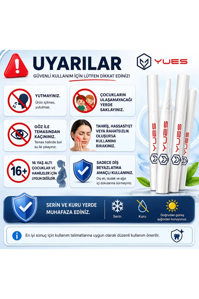 Diş Beyazlatma Kalemi 3’lü Set 2 ml Pratik Diş Beyazlatıcı Jel Kalem