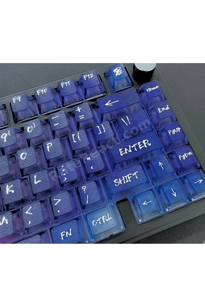 Nebula bulutu Keycaps Renkli Sisli Mekanik RGB Klavye Tuş Takımı