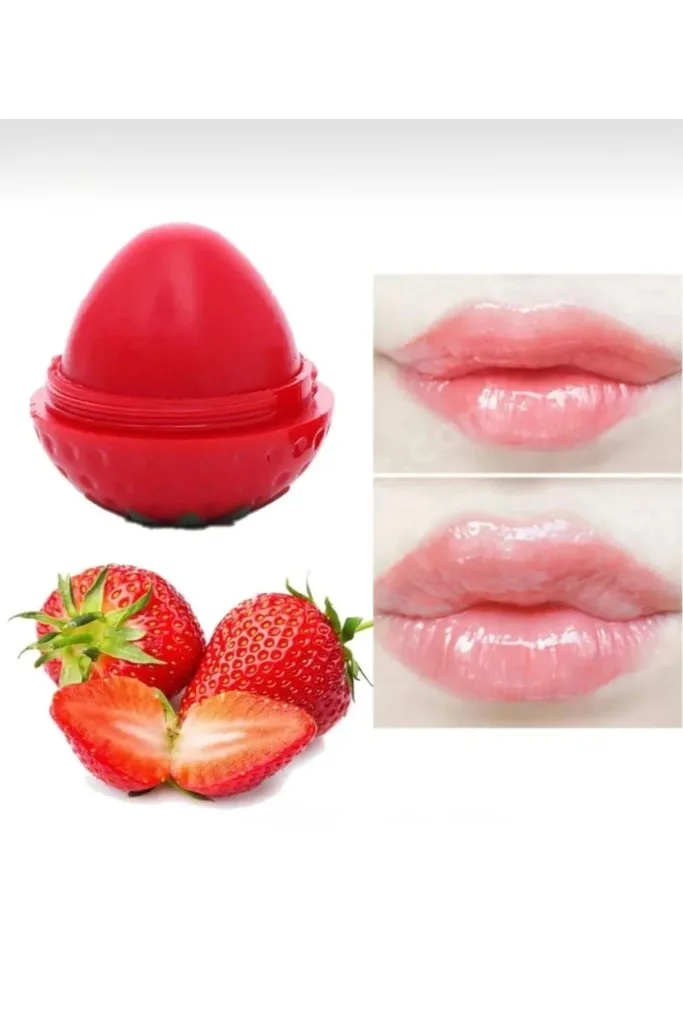 Çilek şeklinde lip balm 2 adet