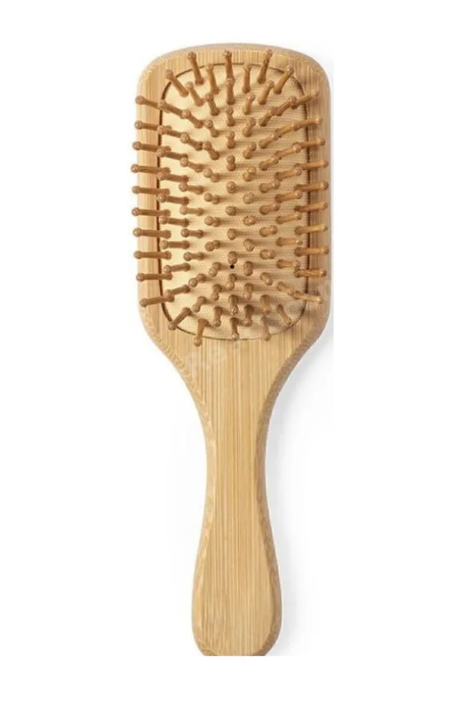 Doğal Bambu Dişli Şaç Fırçası