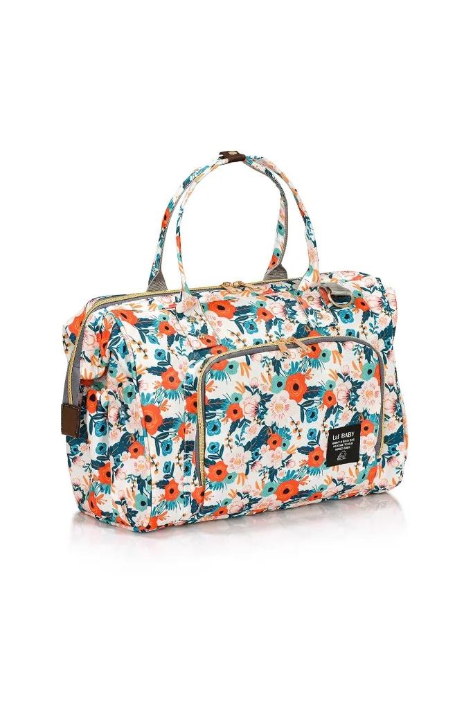 Baggage Bag Flowers Omuz Askılı Anne Bebek Bakım Çantası