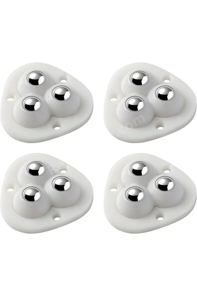 Yapışkanlı Mobilya Tekeri, Çok Amaçlı Eşya Tekeri, Beyaz, 4,5 cm, 4 Adet 1268290