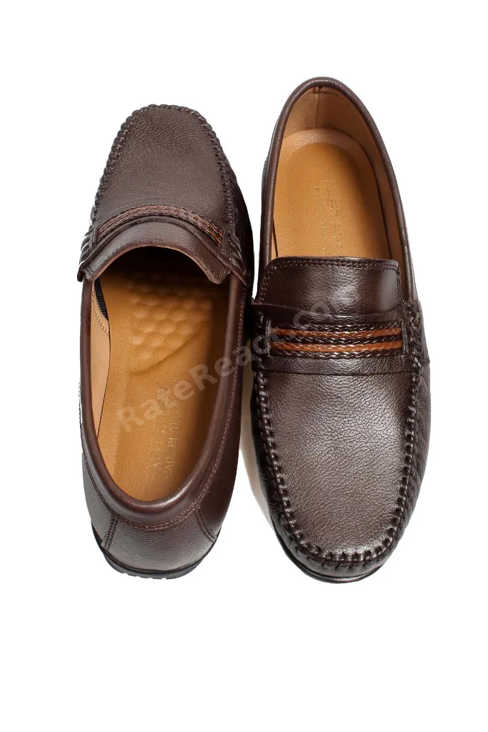 Kahve Erkek Loafer Ayakkabı İçi Dışı Kaliteli Hakiki Deri MRG01705131316