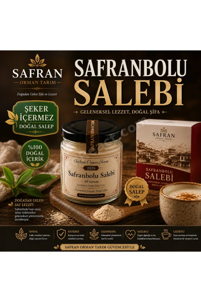 Premium Safranbolu Salebi - %100 Saf Toz Salep - 50 Gram