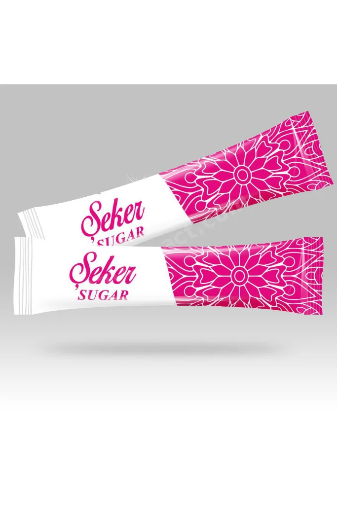 Stick Şeker Özel Üretim Desenli Tasarım B (Pembe Beyaz) X 1 ADET