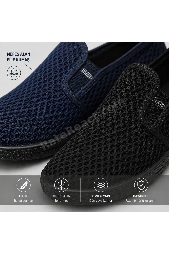 CRYB Günlük Rahat Hafif Fileli Unisex Spor Ayakkabı – Kaymaz Taban Slip-On