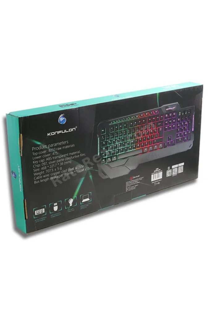 Konfulon MK80 RGB Işıklı Türkçe Q Kablolu Mekanik Klavye