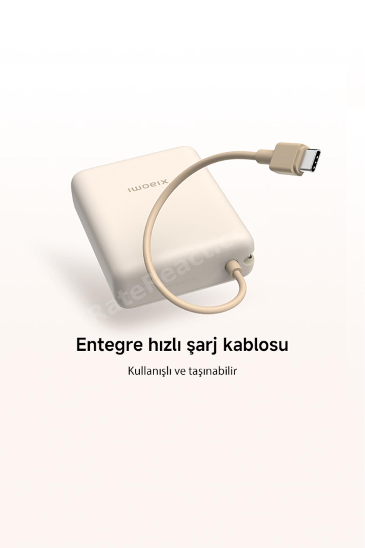 Xiaomi 33W Powerbank 10000Mah Yüksek Hızlı Dahili Kablo Kompakt Tasarım