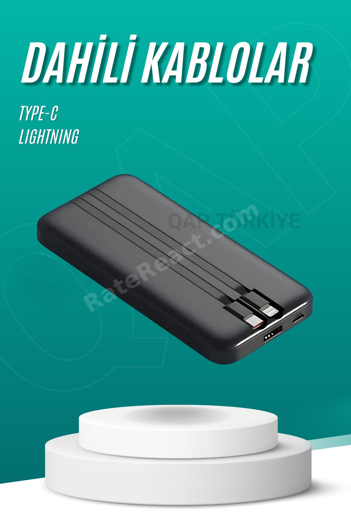 20000 Mah 22.2 Turbo Süper Hızlı Powerbank Kablolu Taşınabilir Şarj Iphone Şarj 20 Bin Mah