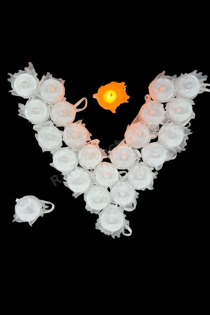 Beyaz Ledli, Işıklı El Mumu, 12 Adet Işıklı Pilli El Mumu, Kına, Düğün, Bride, Bekarlığa Veda