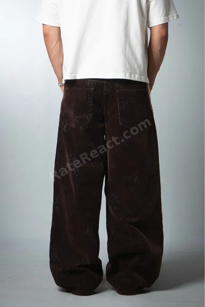 Midnight Velvet Wide Leg Super Baggy Erkek Jean Pantolon