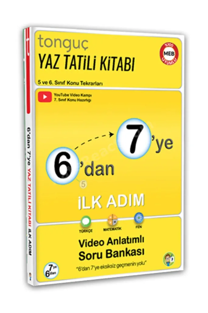 Tonguç 6'dan 7'ye Hazırlık Soru Bankası maarif model Turkuaz Kapak