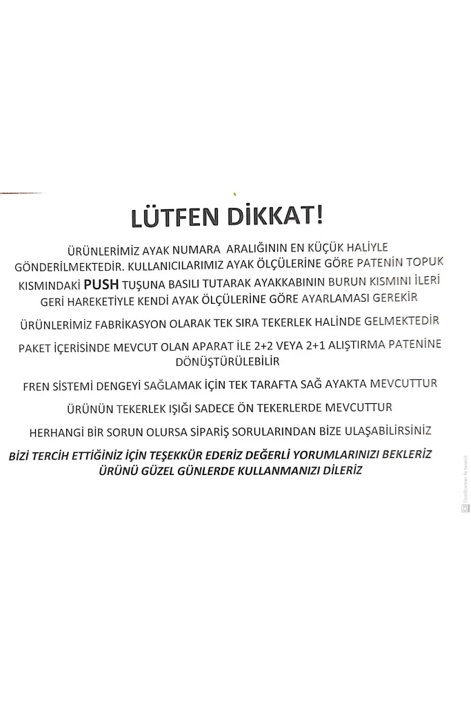 Silikon Teker Metal Ayarlanabilir Yetişkin Çocuk Pateni Işıklı 2+2 Çanta Hediyeli Alıştırma Pateni