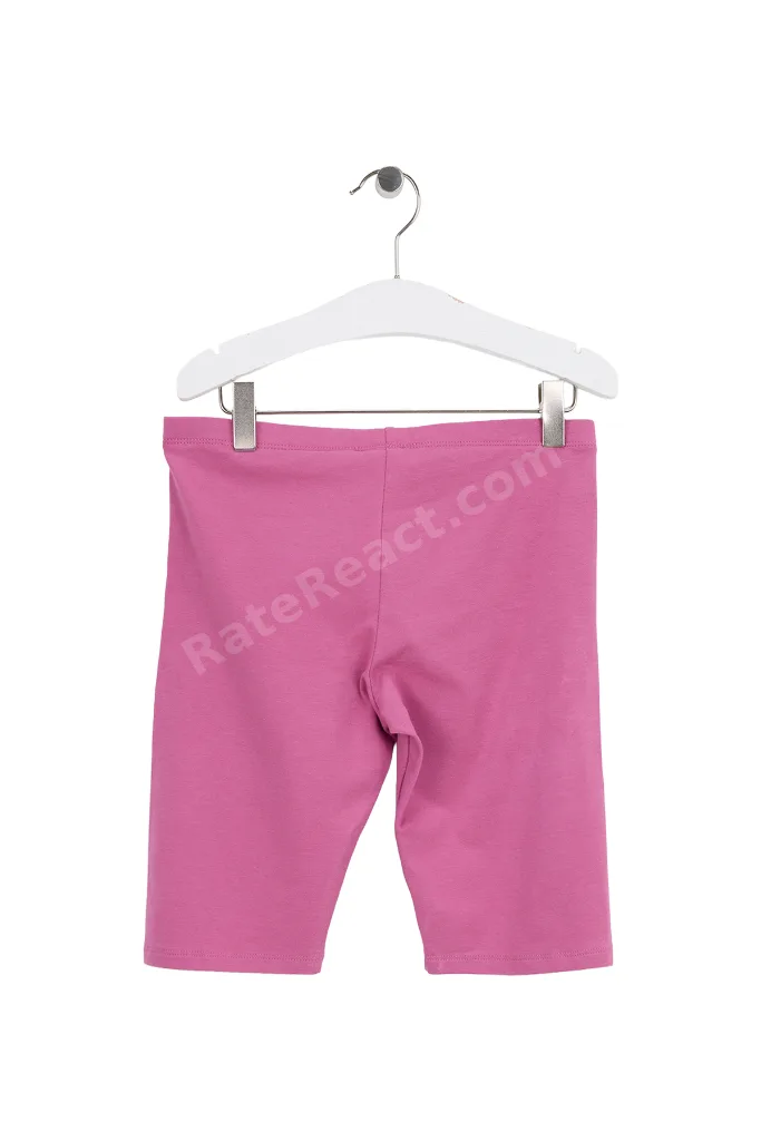 Pembe Kız Çocuk Simli Tayt 3MT1C901D