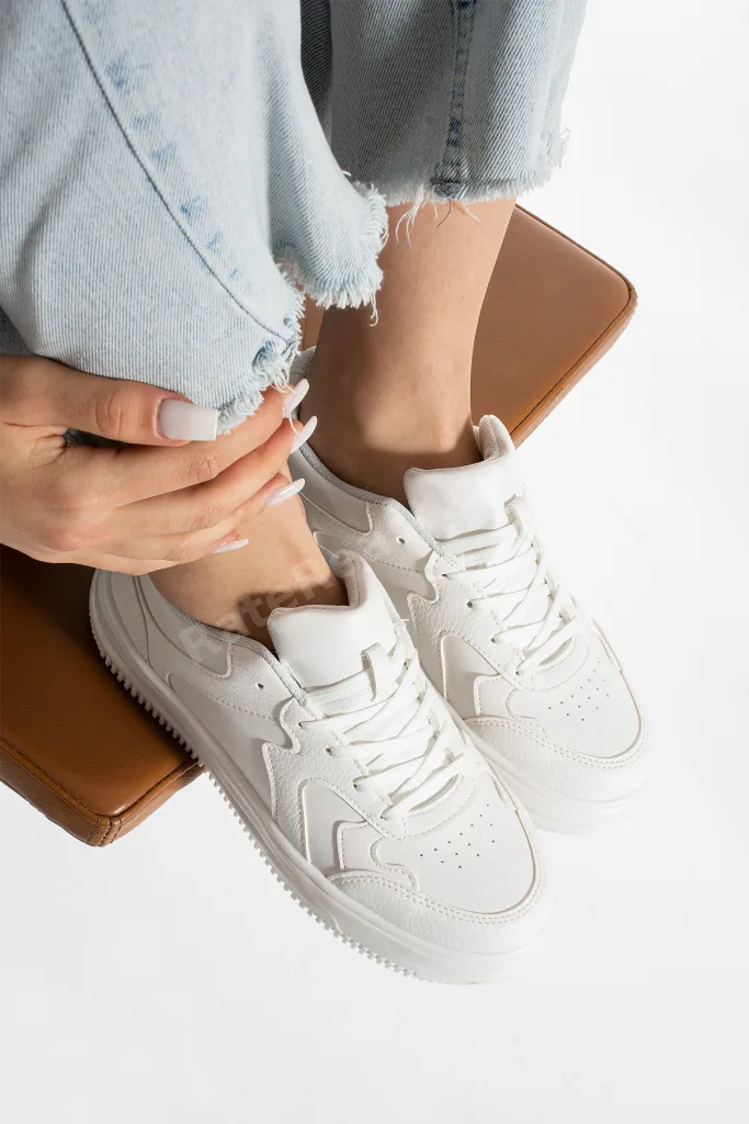 Beyaz Kadın Sneaker Günlük Ayakkabı