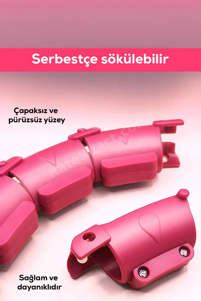 Akıllı Ağırlıklı Hula Hoop 360° Dönen Ayarlanabilir Bel İnceltme Zayıflama Egzersiz Aleti
