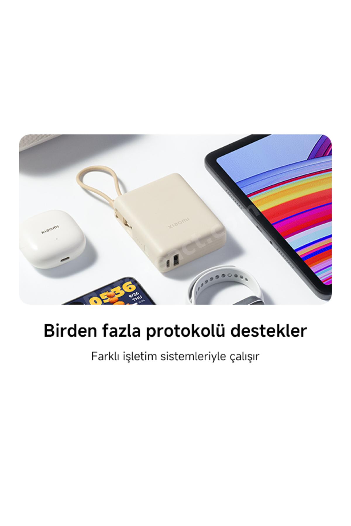 Xiaomi 33W Powerbank 10000Mah Yüksek Hızlı Dahili Kablo Kompakt Tasarım