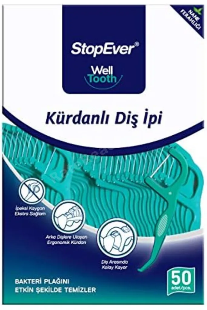 TTKTEKNOLOJİ Stopever Nane Ferahlığı Kürdanlı Diş İpi 50 Adet (1 X 50 Adet) TTKTEKNOLOJİ 2026 395519
