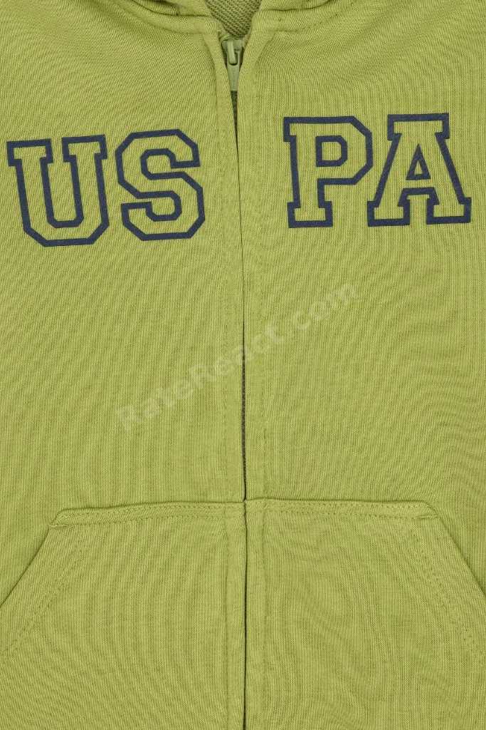 Erkek Çocuk Fermuarlı Kapüşonlu Basic Fıstık Yeşili Sweatshirt 50293472-VR087