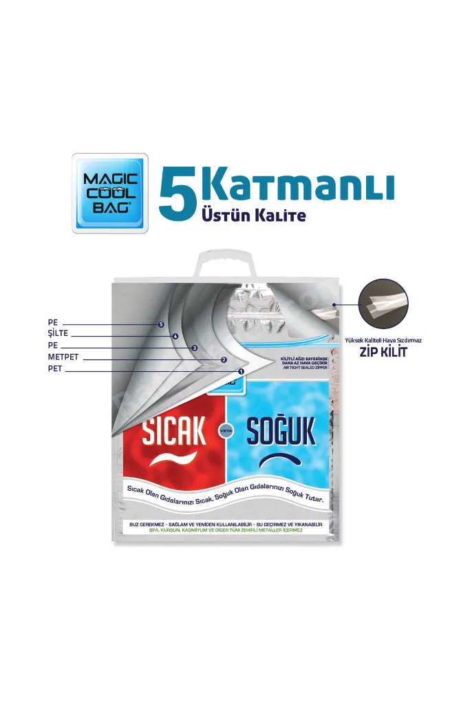 1 Adet Taşınabilir Sıcak-Soğuk Termos Çantası-Termal Torbası