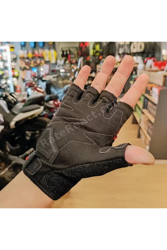 Unisex Kırmızı Yazlık Parmaksız Korumalı Eldiven Mc12d